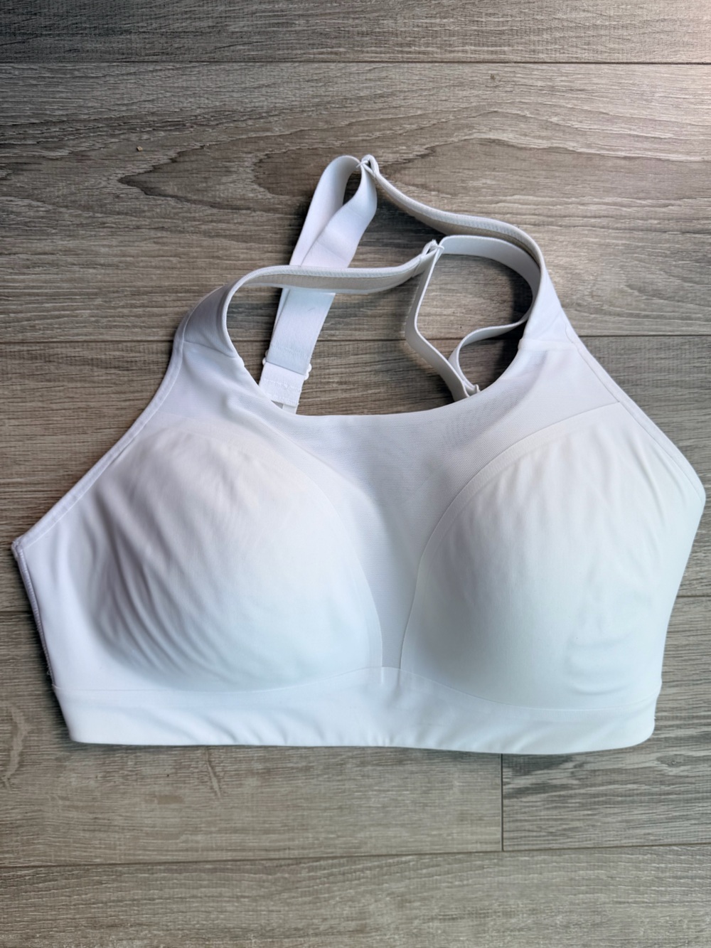 Athleta White Seamless Support Sports Bra